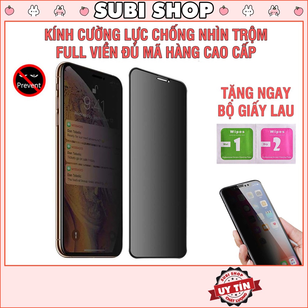 Kính Cường Lực Chống Nhìn Trộm , Chống Vân Tay và Siêu Trong Suốt cho iphone x xs max 11 12 13 14 15 16 17 pro max plus