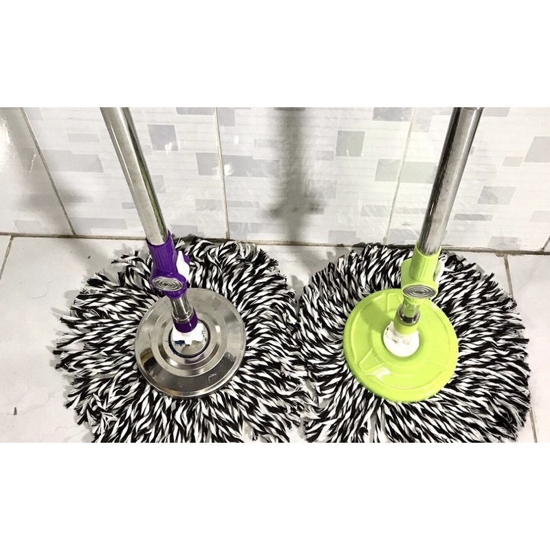 Combo 2 bông lau nhà 360 độ loại tốt - trắng đen