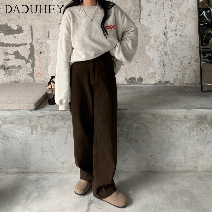Ảnh Quần jeans DaDuHey thời trang nữ ống rộng lưng cao 6 màu lựa chọn thời trang 2