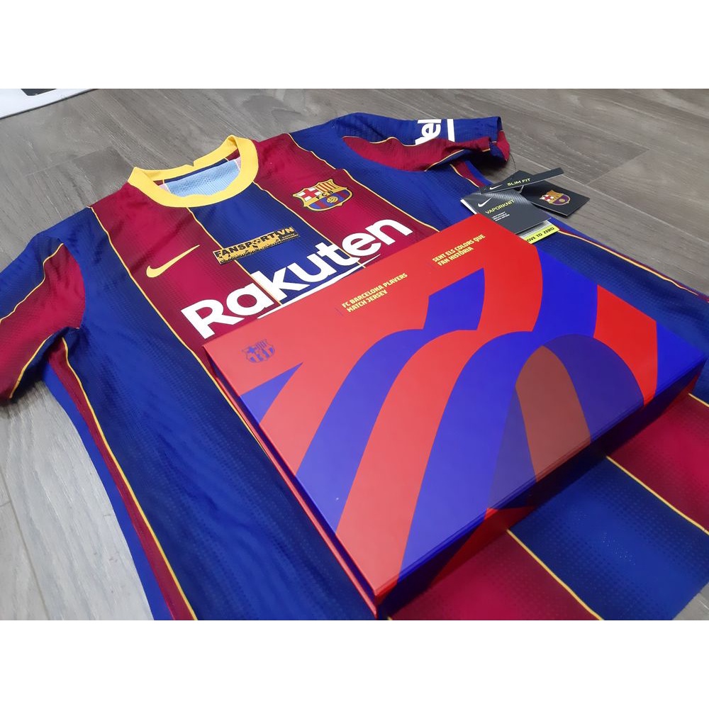 Box Messi Barcelona 2020 2021 home shirt jersey Authentic Vapor Nike  CD4185-456