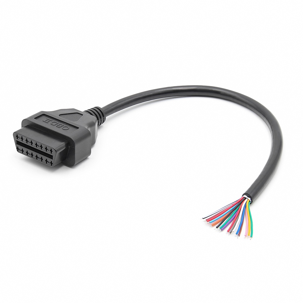 Dây Cáp OBD 30cm OBD2 16 Pin Female Sang DIY 16Pin ELM327 Mở Rộng Cho Xe Hơi