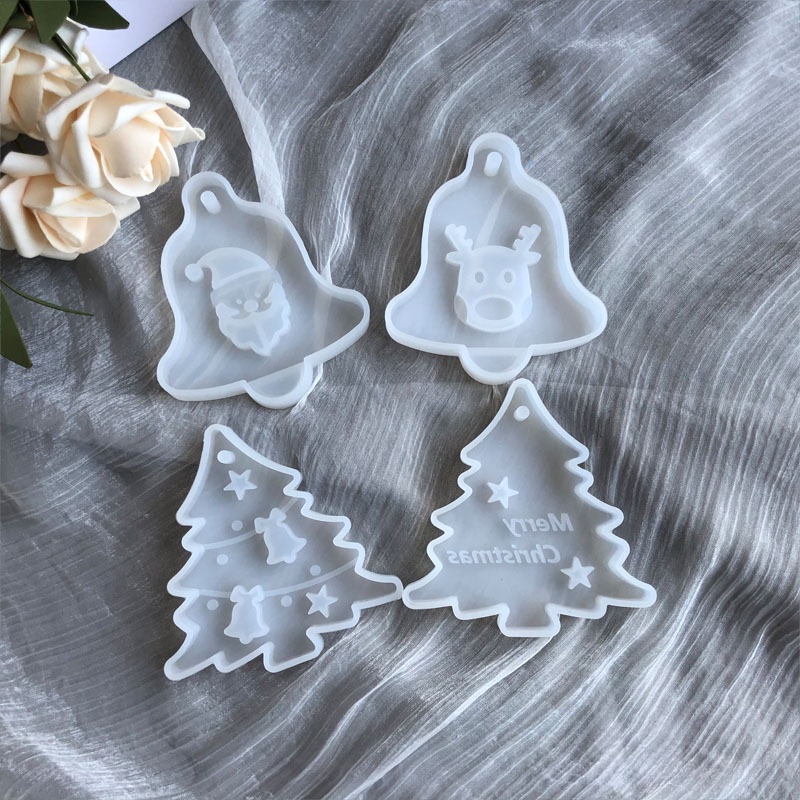 Khuôn silicone Làm Bánh Hình Chuông Giáng Sinh / Socola / Tuần Lộc / Chuông / Cây Thông Noel