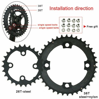 BUCKLOS 104BCD Xích 22T 24T 26T 32T 42T 44T Vòng Xích Xe Đạp 64BCD 8-10 Bánh Xích Xe Đạp Tốc Độ