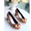 Giày cao gót nữ 3 phân mũi tròn gót vuông Annmodels phối nơ lụa cao cấp _A893NU