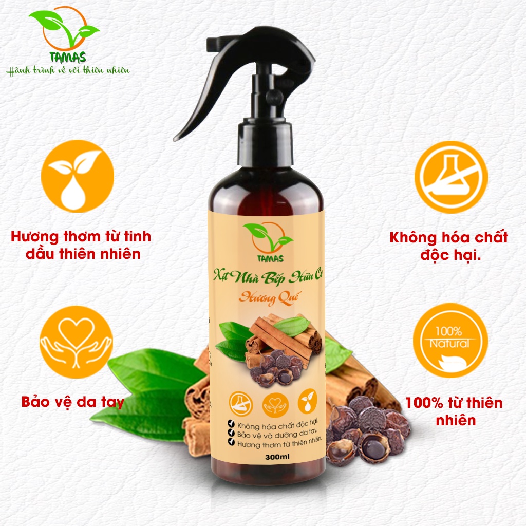 Ảnh Nước lau bếp hữu cơ - Xịt bếp đa năng TAMAS chai 300ml - Làm sạch bề mặt, khử mùi, khử khuẩn dụng cụ, bếp từ, bếp ga... 4