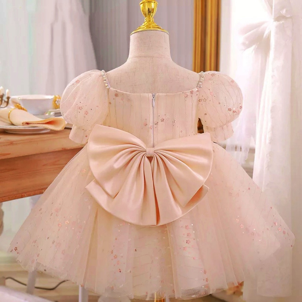 váy công chúa hồng da cho bé gái từ 8-40 kí