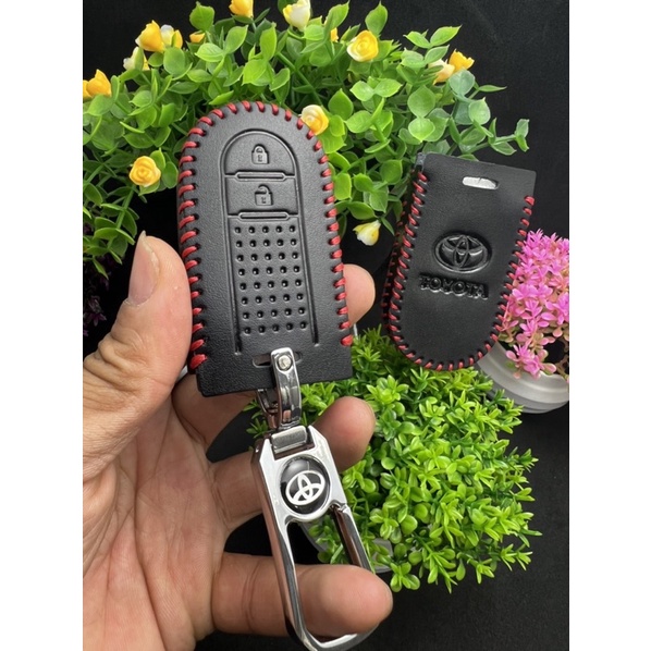 Bao da chìa khoá Smartkey Toyota Rush 2018-2020 Wigo 2020 2 nút bấm