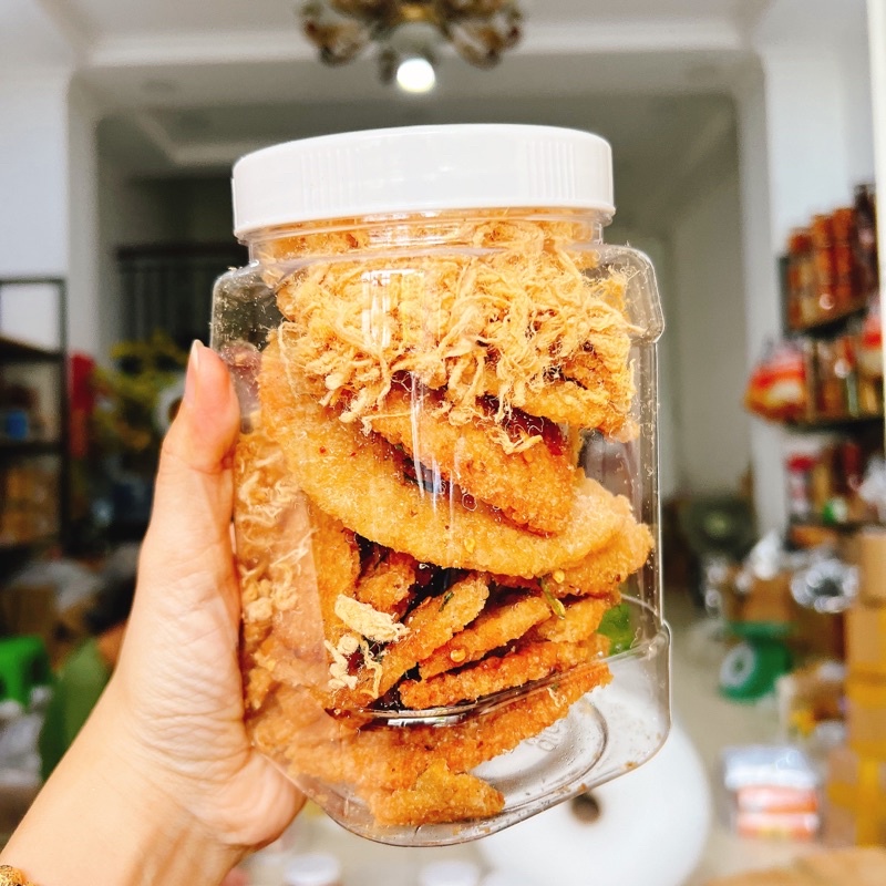 Cơm Cháy Chiên Mắm Hành Lắc Chà Bông - Hộp 500gr