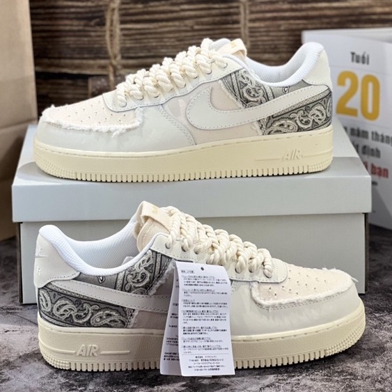 Giày thể thao AF1 dây thừng , Giày AIR FORCE 1 viền rách, dây thừng nam ...