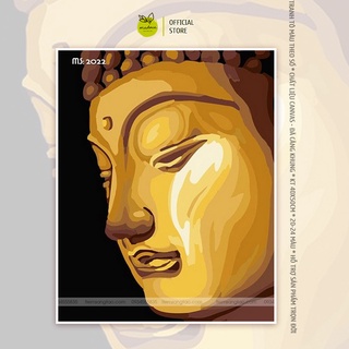 Tranh tô màu 40x50cm có khung chân dung Đức Phật T2022