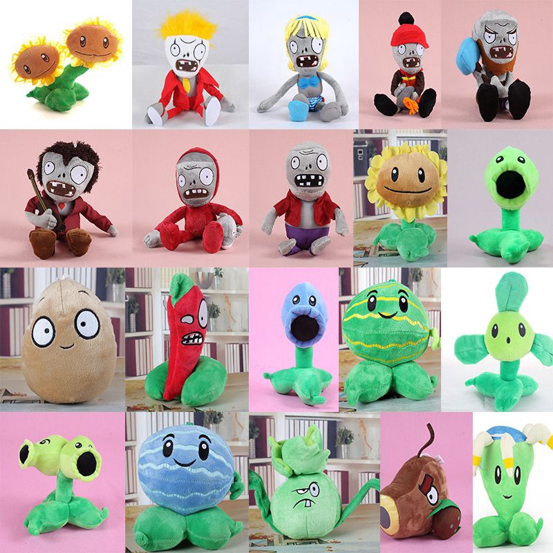 Plants vs Zombies Đồ chơi nhồi bông búp bê sang trọng mềm mại 13cm-35cm