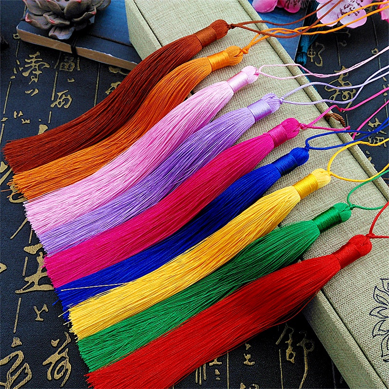Tua rua nhiều màu 15cm gắn sáo quạt nguyên liệu làm trâm làm trang sức ...