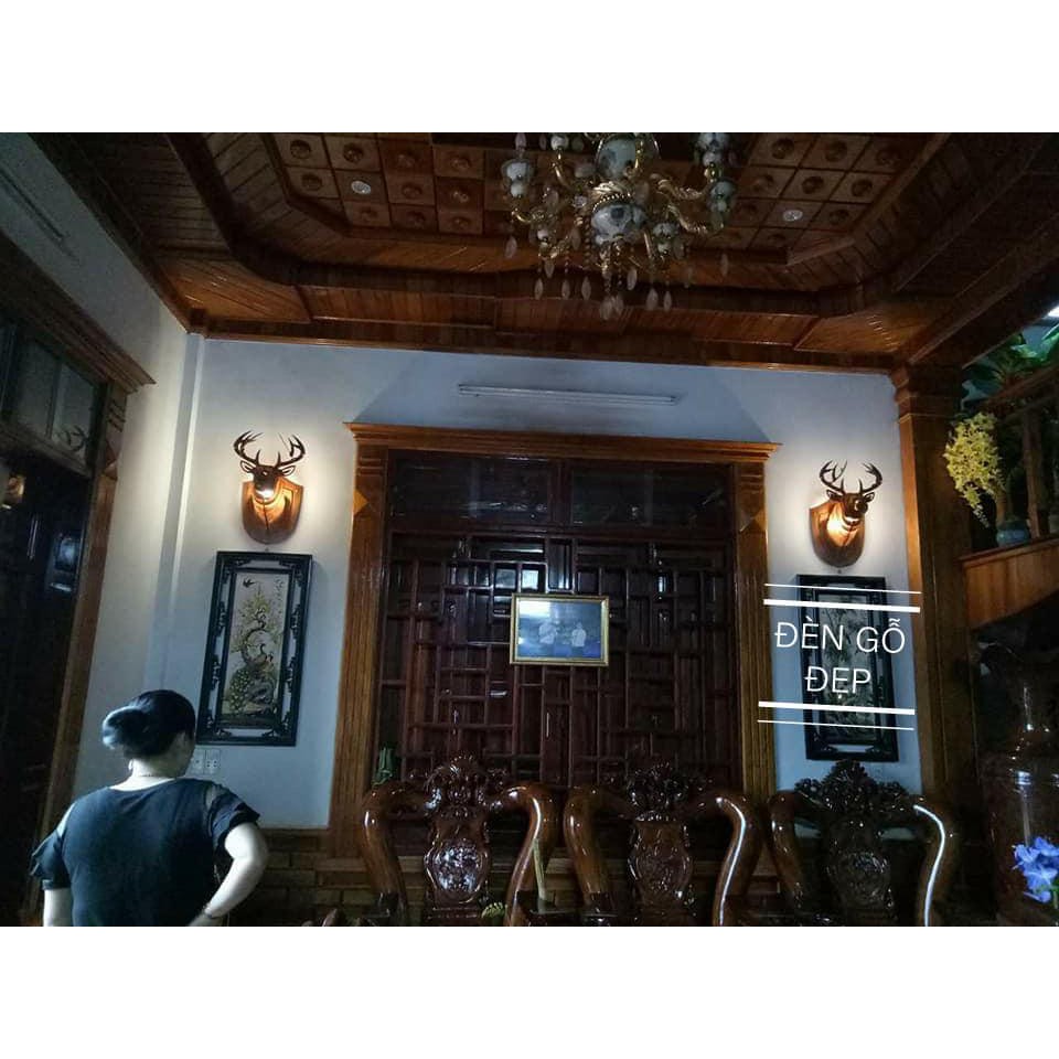 Đèn gỗ đầu hươu trang trí nội thất, cửa hàng, decor quán cafe, ... siêu đẹp