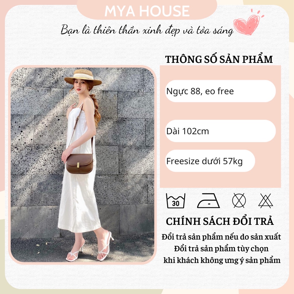 Đầm Hai Dây THYTHY DRESS form suông rộng basic chất vải linen ĐẦM MAXI
