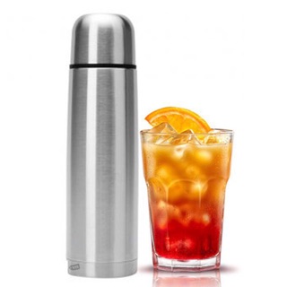 Bình Giữ Nhiệt Inox 1000ml Lớn Có Túi Da Cao Cấp