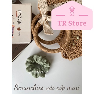 Scrunchies cột tóc xốp mini nhiều màu sắc