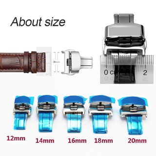 Khóa Bướm Bằng Thép Không Gỉ Đánh Bóng Cho Dây Đồng Hồ 16mm 20mm 22mm 24mm 10 / 12 / 14mm