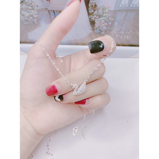 Dây chuyền Thiên nga bạc ta nguyên chất chính hãng -Bạc LOPA