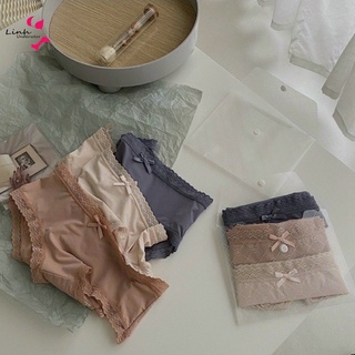 Set 3 chiếc quần lót lụa cao cấp kháng khuẩn , quần lót viền ren mềm mịn thoáng mát Phương Linh Underwear