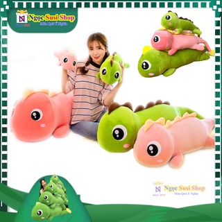 GỐI ÔM KHỦNG LONG MẮT LỒI NHỒI BÔNG SIÊU DÀI - NGẪU NHIÊN MÀU