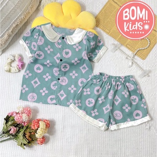 [ 10KG - 32KG ] Đồ Bộ Bé Gái Pijama lụa Mango mềm mịn cho bé gái_BM10