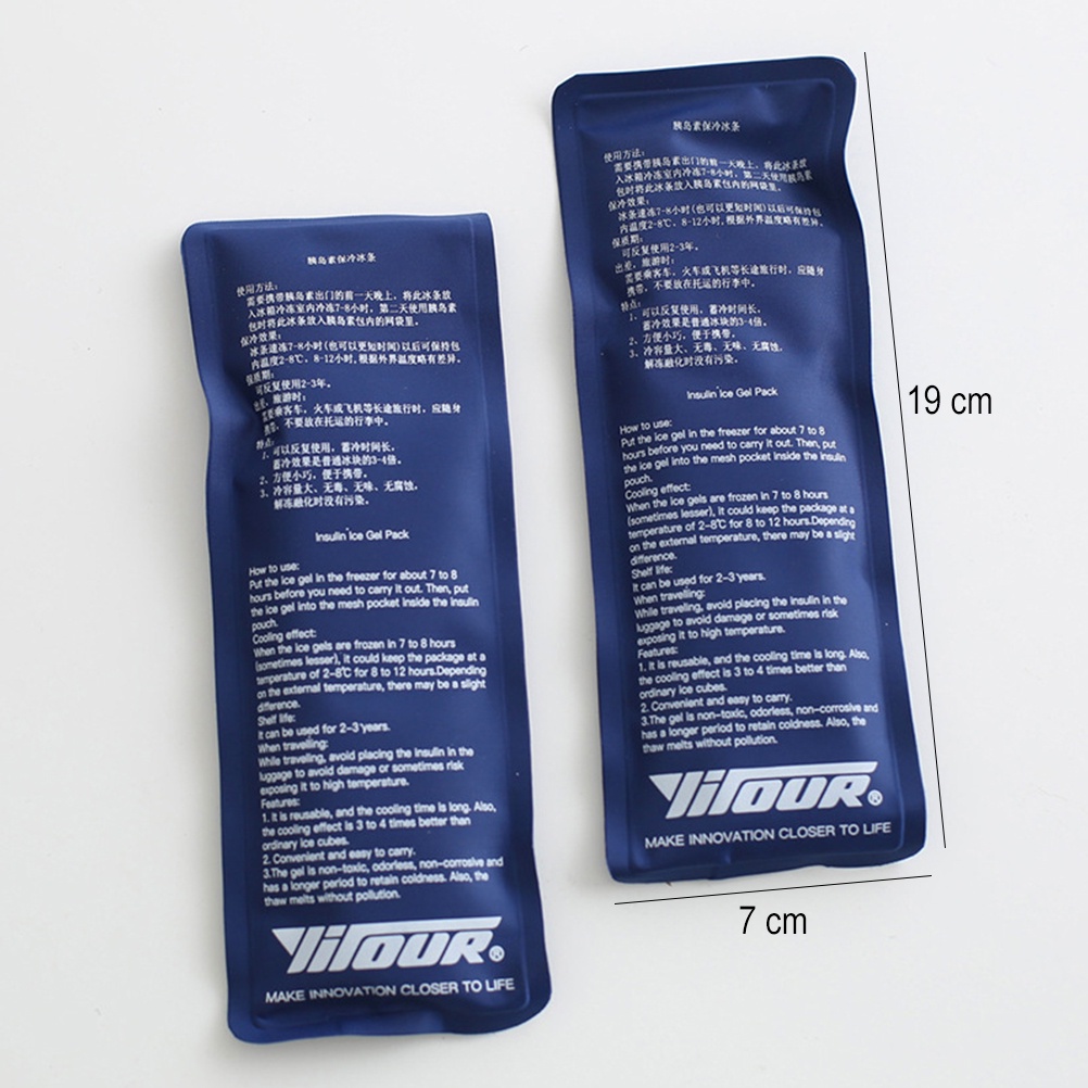 Túi làm mát Insulin EVA di động Người tổ chức bệnh tiểu đường Hộp đựng y tế du lịch Gói làm mát cách nhiệt cho thuốc với 2 gói đá