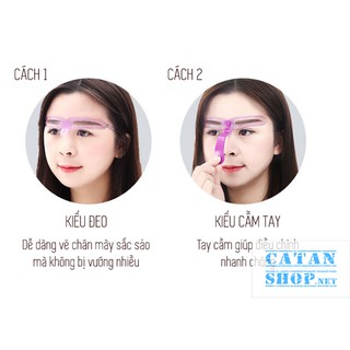 Khung kẻ chân mày cầm tay, Dụng cụ trang điểm bộ 4 hoặc 8 kiểu dáng siêu xinh, Khuôn kẻ định hình lông mày-CMCamTay