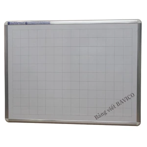 Bảng Trắng Viết Bút Lông Giá Rẻ Poly Taiwan, có kẻ ô vuông 5cm Bavico