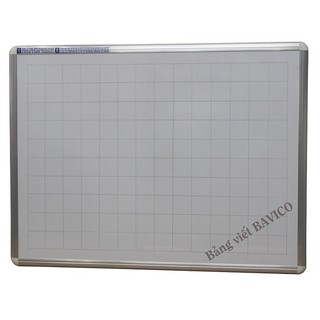 Bảng Trắng Viết Bút Lông Giá Rẻ Poly Taiwan, có kẻ ô vuông 5cm Bavico