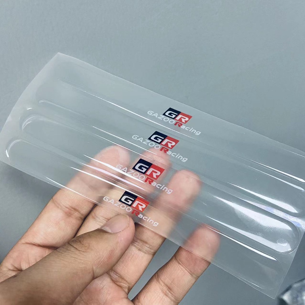 Set 4 / 8 Miếng Dán Silicon Trong Suốt Chống Trầy Cho Tay Nắm Cửa Xe Hơi Toyota GR GAZOO Racing VIos Yaris Corolla Cross Wish CHR Avanza Fortuner Rush Innova