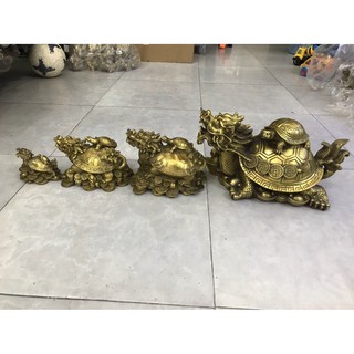 Long Quy rùa cõng con vật phẩm phong thuỷ bằng đồng