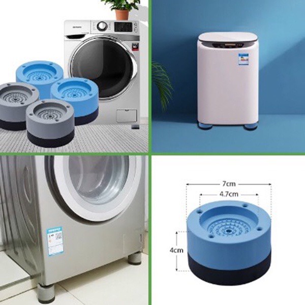 Bộ 4 Chân Đế Máy Giặt, Miếng Đệm Cao Su Lót Chân Máy Giặt, Chống Ồn, Chống Rung, Chống Di Chuyển. PhuKienHome 5960