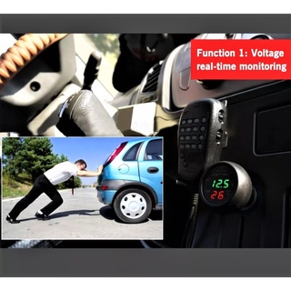 Tẩu sạc điện thoại xe hơi 3in1 đa năng kèm đồng hồ báo nhiệt độ- báo vôn ắc quy mẫu mới loại tốt