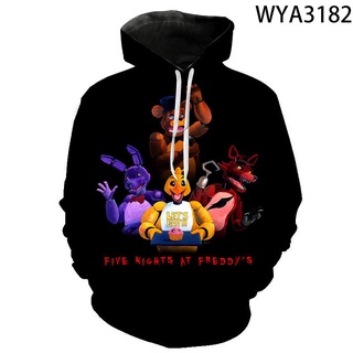 Áo hoodie unisex FNAF Năm Đêm tại Freddy's, phù hợp cho cả nam và nữ