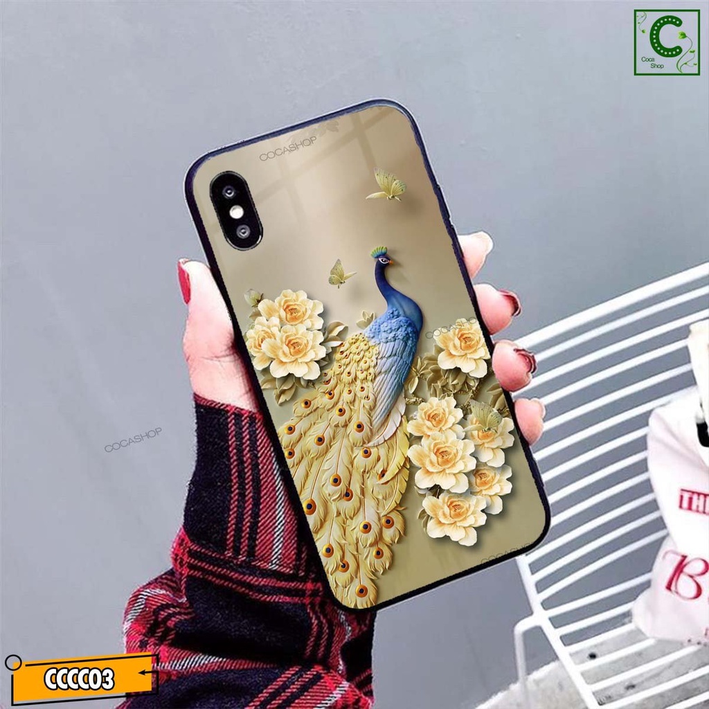 Ốp lưng iphone mặt kính cao cấp - Công biểu tượng cho quyền uy, phú quý - 6/6plus/6s/6splus/7/7plus/8/8plus/x/.....