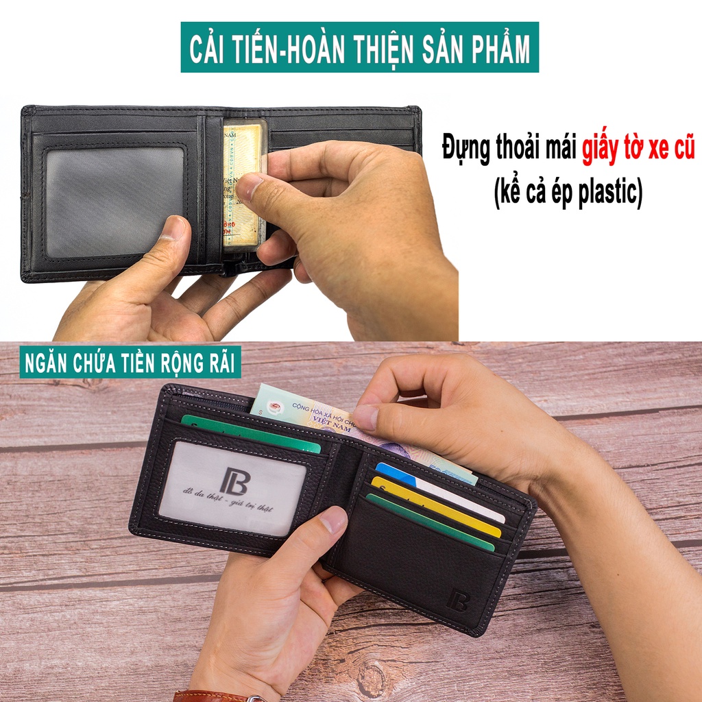 Ảnh Ví nam da bò sáp Mexico Bụi Leather V102 cao cấp 3