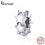 BAMOER Nút Chặn BạC S925 Hình Ngôi Sao Có Vòng Silicone Cho Bbracelet