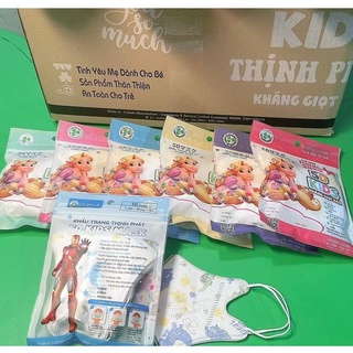 COMBO 50 Khẩu trang 5D kids  dành cho bé 2- 8 tuổi ,hộp 10 cái