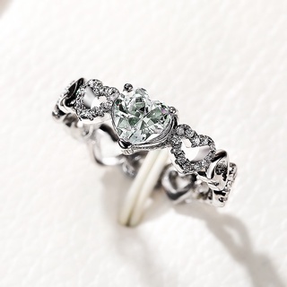 S925 Bạc Trái Tim Tình Yêu zircon Nhẫn Nữ Tươi Đẹp Và Đa Năng Thời Trang Món Quà Trang Sức Bán Buôn