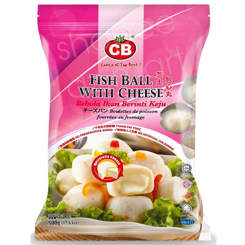 CB Hải Sản Cá Viên Nhân Phô Mai Malaysia Fish Ball With Cheese Thả Lẩu 500g