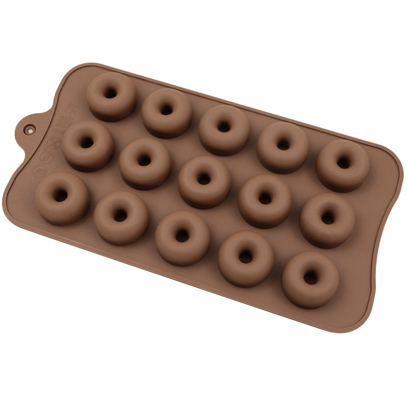 Khuôn silicone 15 Ngăn Dùng Làm Bánh Quy/Sô Cô La Trang Trí Bánh Kem