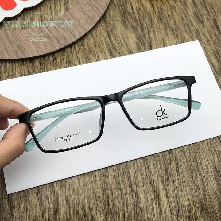 Kính cận gọng dáng mắt vuông nhựa dẻo v133