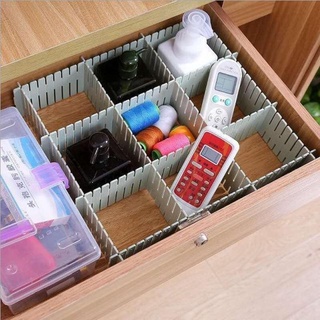 Vách chia ngăn kéo tủ thông minh bằng nhựa, thanh chia ngăn tủ, bộ 4 thanh 88303