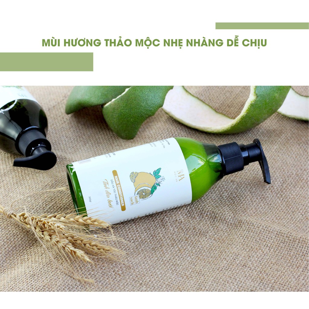 Ảnh Dầu Xả Thảo Mộc Mộc An Chiết Xuất Từ Tinh Dầu Vỏ Bưởi Giảm Gãy Rụng Và Phục Hồi Tóc Hiệu Quả 300g 4