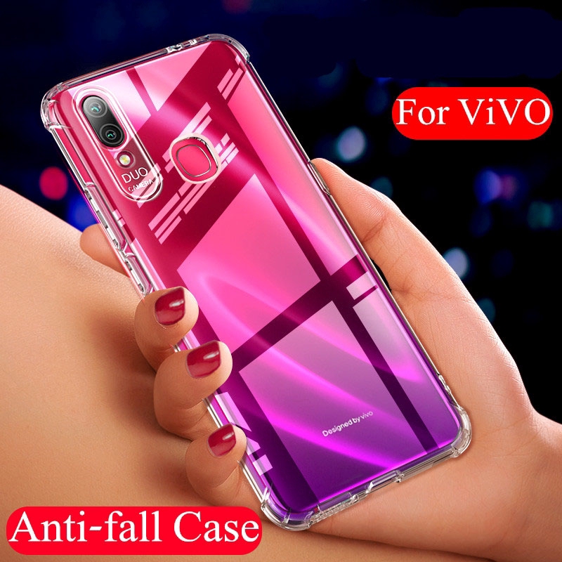 Ốp điện thoại trong suốt chống sốc cho For VIVO Nex S A X21 UD X21i X20 X9 X9S V7 V5 X7 X6 Plus