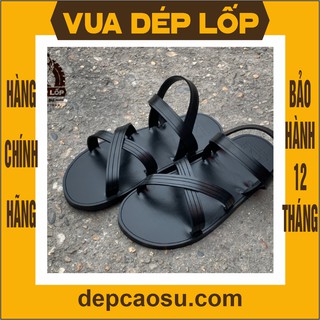 Dép cao su 4 quai chéo làm thủ công Vua dép lốp Ông Phạm Quang Xuân, ảnh thật, có sẵn, có bảo hành