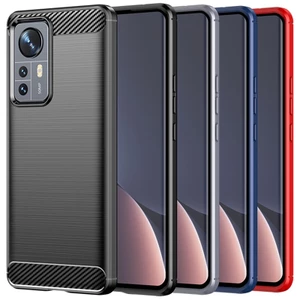 Dành cho Xiaomi 12 / 12 Pro Kết cấu chải siêu mỏng Vỏ TPU mềm chống sốc