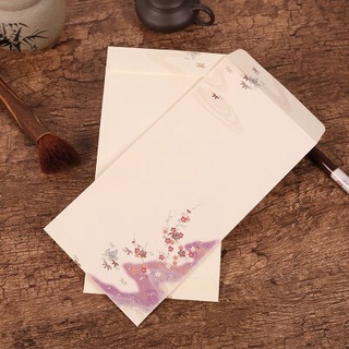 Jianwu 12 Cái / bộ Phong Cách Trung Hoa Phong Bì Cổ Điển Truyền Thống Phong Bì Kraft Trắng Hoa Retro