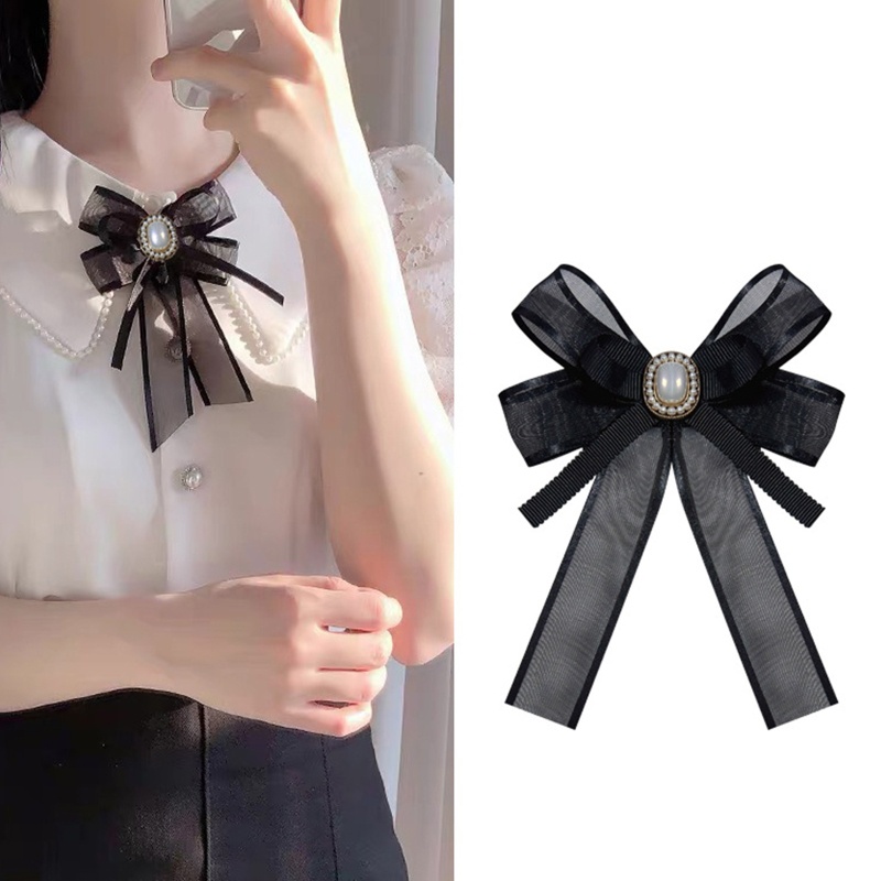 Nơ Cài Cổ Áo Sơ Mi Đính Ngọc Trai Xinh Xắn Dành Cho Nữ Sinh | Shopee Việt  Nam
