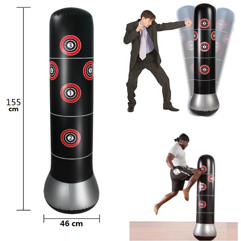 Ảnh Vỏ Trụ Đấm Bốc Boxing Muay Thái Karate Tự Cân Bằng Cao Cấp – Kèm Bộ Bơm Hơi – Chính Hãng Amalife 4